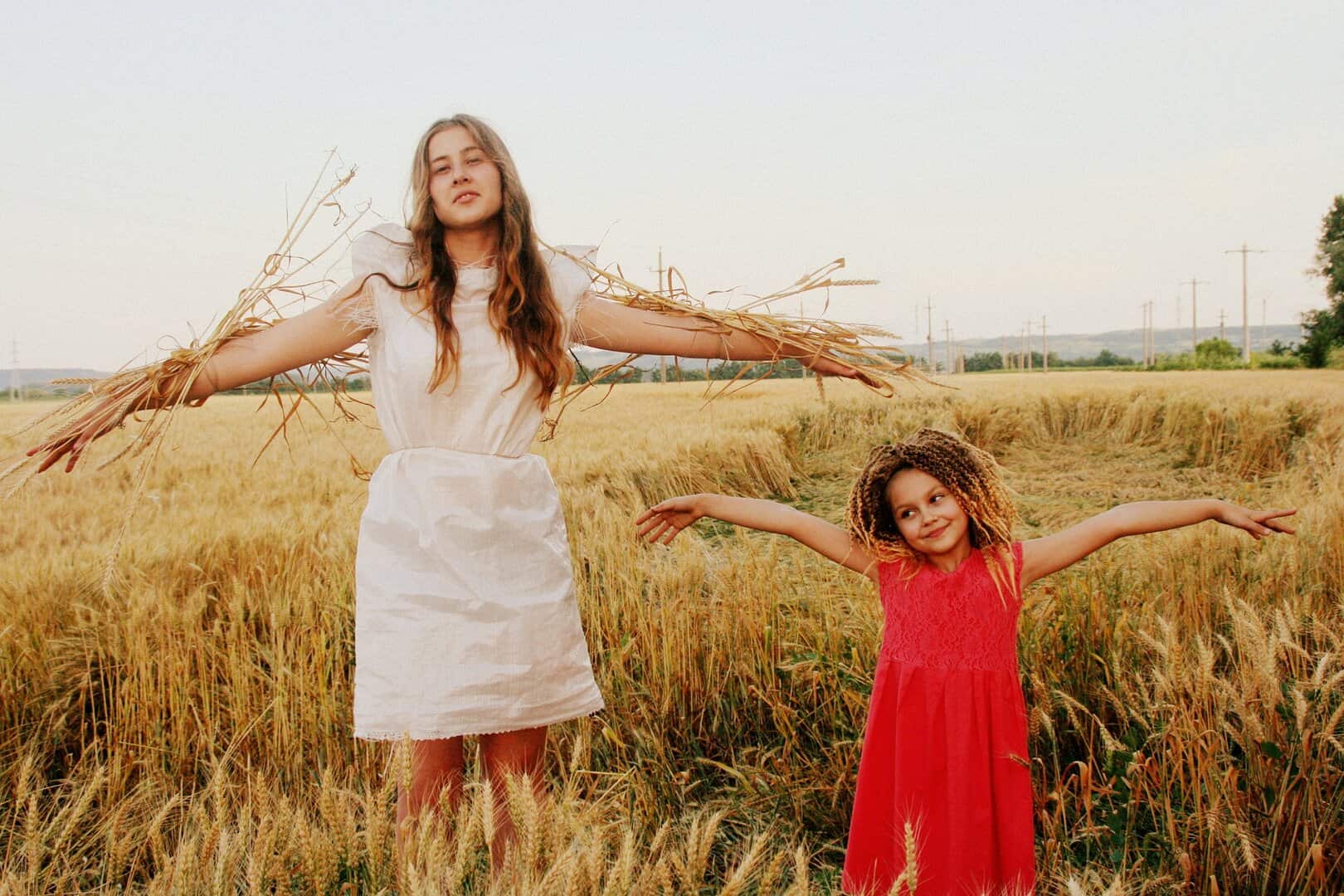 mom and daughter playing