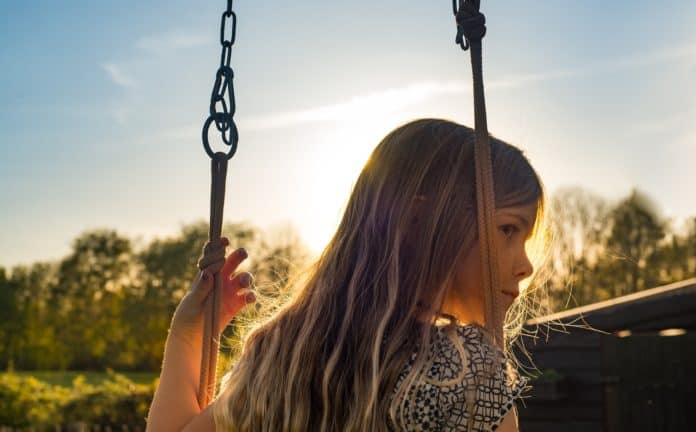 Child on Swing