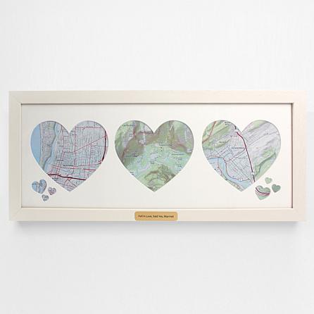 custom christmas gifts for her family memory wall map art