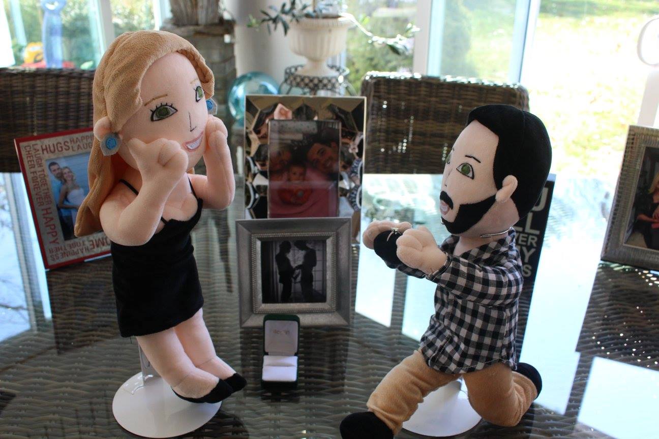 Custom Budsies Selfie Dolls for marriage proposal