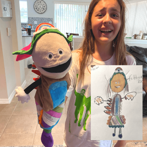 Girl book character puppet