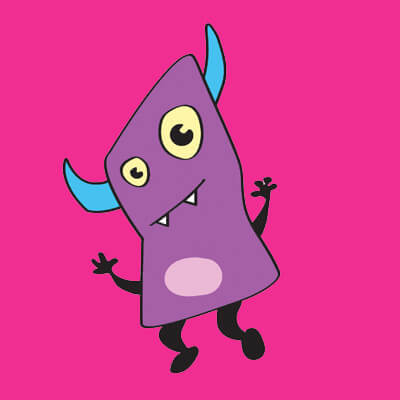 monster coloring page for plush