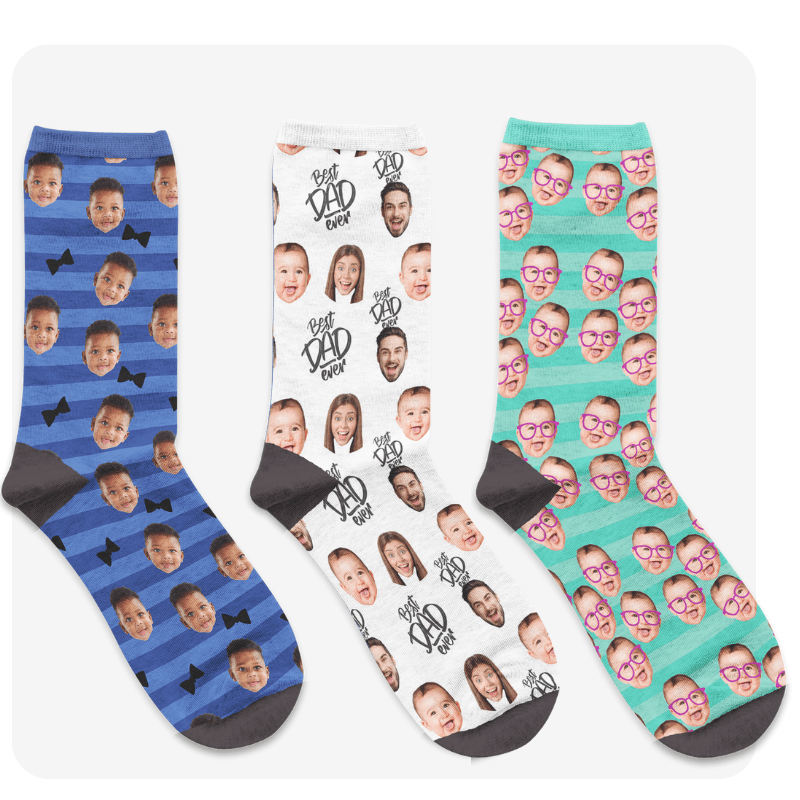 custom face socks for Father's Day