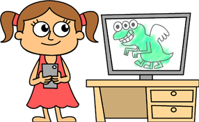 Girl uploading artwork that will become a custom gift