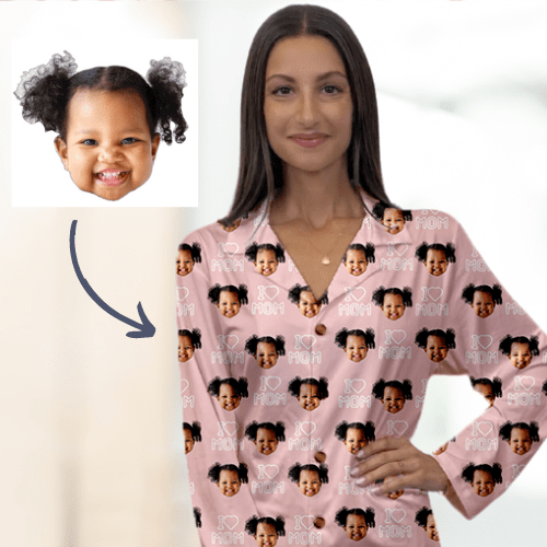 new custom pajamas with your kids face 